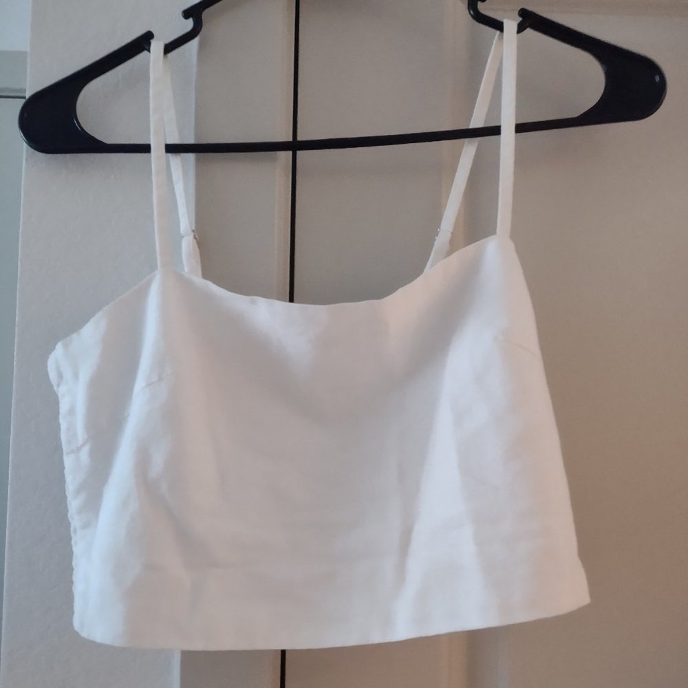 White crop top